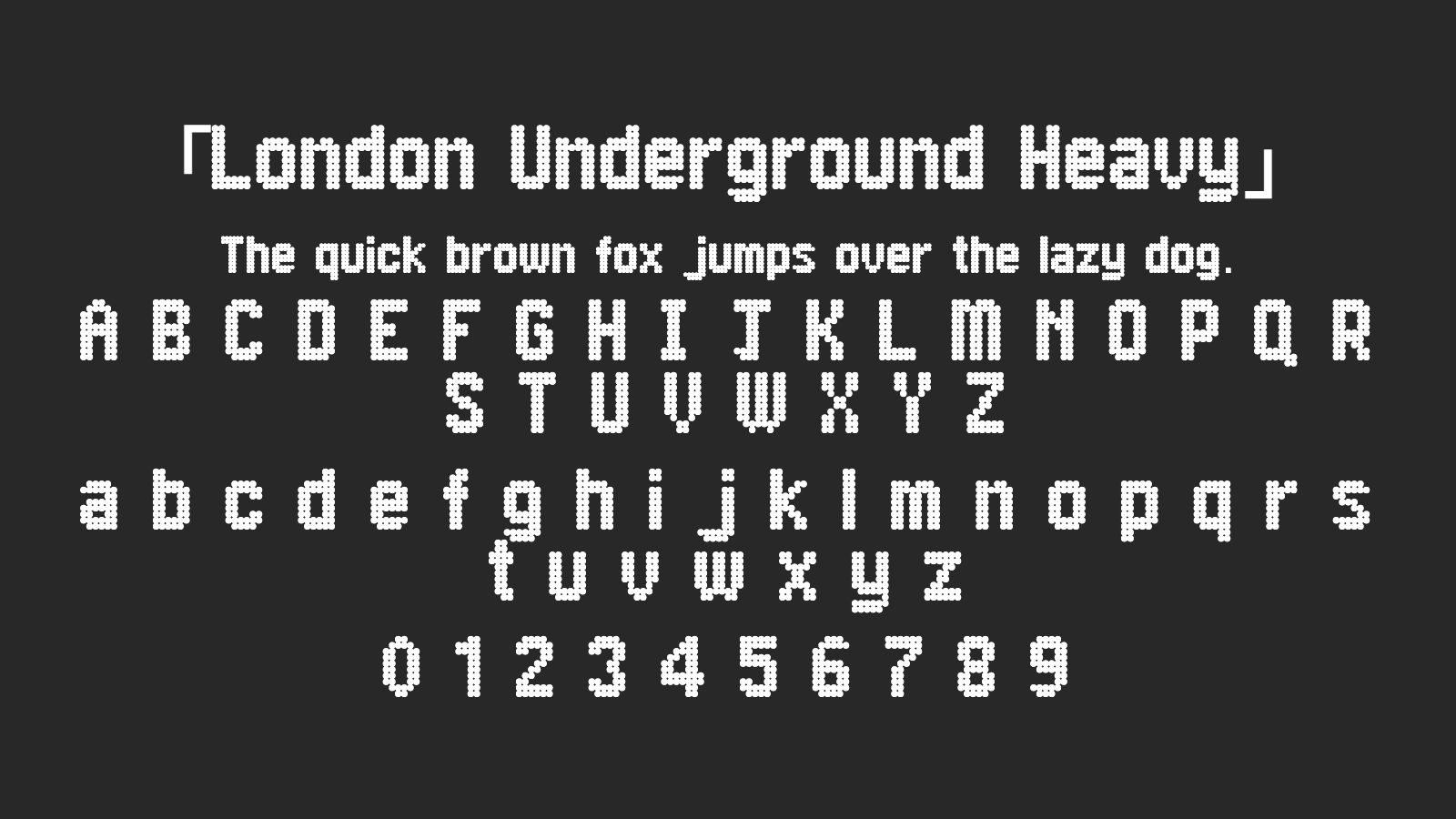 London Underground Heavy字体预览